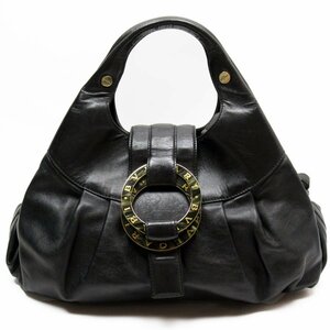 ブルガリ BVLGARI ハンドバッグ レザー ブラック t18759j