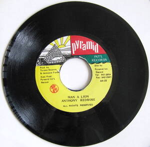 135【Reggae】Man A Lion - Anthony Redrose. 7” /Pyramid Int'l