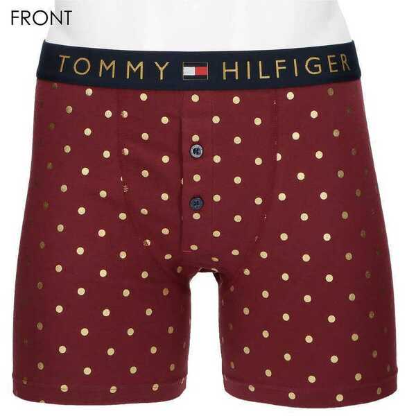 TOMMY HILFIGER トミーヒルフィガー ORGNL HOLIDAY BUTTON FLY BOXER BRIEF PRINT 前開き ボクサーパンツ メンズ 53302014 プラム M
