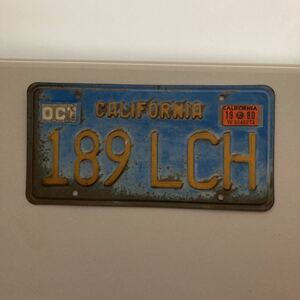 USA number plate *1980 year California 