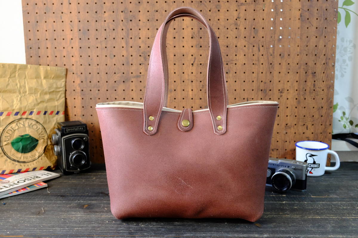 牛本革 ヌメ革 トートバッグ 厚手型押しレザー☆コシあり 肉厚BAG 牛本革 ヌメ革 トートバッグ 厚手型押しレザー☆コシあり 肉厚BAG