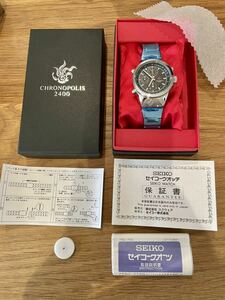 希少 限定1000本 デッドストック SEIKO × CHRONO CROSS クロノクロス SQUARE 7T52-6000 CHRONOPOLIS 2400 腕時計 クォーツ クロノポリス