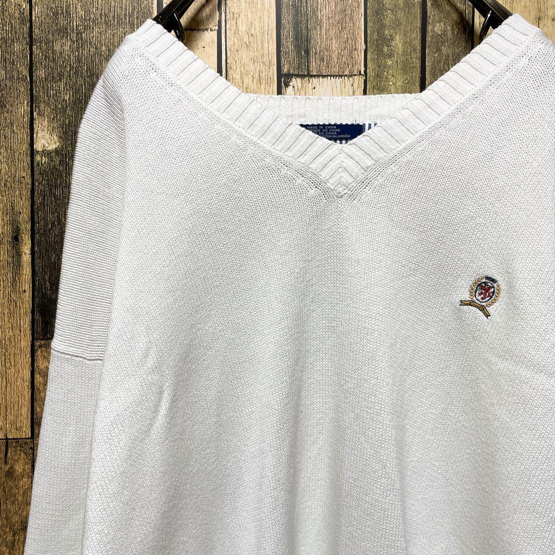 90年代当時物》TOMMY HILFIGER 赤 シャツ 2XL 全刺繍|PayPayフリマ