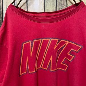 《激レア》NIKE ナイキ 赤☆Tシャツ L ビッグロゴ