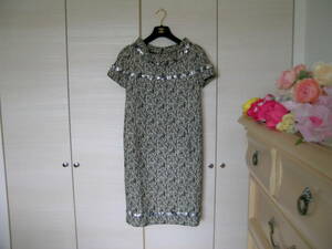 * regular goods *CHANEL* tweed One-piece * gray series * size 38