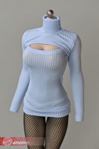 1/6 SPEC 1/6 scale woman figure for clothes equipment . opening ta-toru neck sweater type I TBLeague/Phicen/fa Ise n/JIAOU DOLL