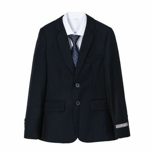 ♪Mineka♪訳有品 セール男子スーツ5点セット フォーマル 紳士服 ジャケット ベスト スラックス 入卒式 紺縦縞140CM 145CM 4151/62