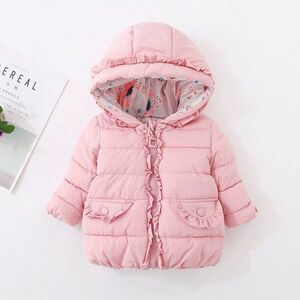 !mineka! sale Kids cotton inside coat child clothes . manner heat insulation both sides type floral print soft usually put on commuting to kindergarten going to school . pair going out pink 90cm 010496/3T