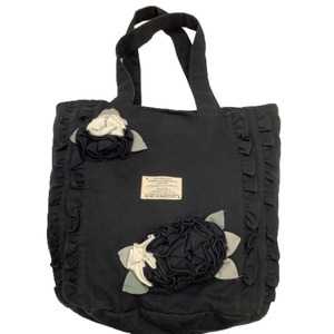 !! POTECHINOpotechi-no женский Vintage ручная сумочка черный царапина . загрязнения есть 