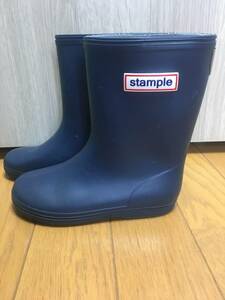 子供用レインシューズ スタンプル stample 17.0 キッズ 無地 長靴 レインブーツ