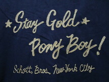 新品！ショット　長袖ワークシャツ・Ｌ・黒／ブラック（Schott Stay Gold Pony Boy!ステッチ入り長袖シャツ）_画像2