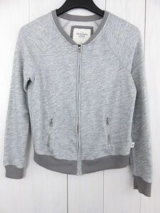 アバクロンビー＆フィッチ　ジップアップ　スウェットジャケット　グレー　M