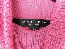 マテリア　MATERIA　タートルネック　半袖カットソー　ピンク　３８ M_画像3