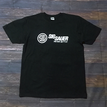 送料無料【SIG SAUER】シグ ザウエル/ブラック★選べる5サイズ/S M L XL 2XL/ヘビーウェイト 5.6オンス_画像2