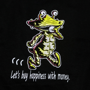 送込【カネゴン】LET'S BUY HAPPINESS WITH MONEY /ブラック★選べる5サイズ/S M L XL 2XL/ヘビーウェイト 5.6オンス