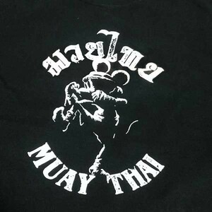 送込【Muay Thai ＆ Mickey】ムエタイ / ブラック★選べる5サイズ/S M L XL 2XL/ヘビーウェイト 5.6オンス