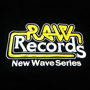 送込【RAW RECORDS】パンク /New Wave/ ブラック★選べる5サイズ/S M L XL 2XL/ヘビーウェイト 5.6オンス