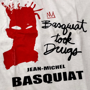 送込【Jean Michel Basquiat 】バスキア / クラウン / ホワイト★選べる5サイズ/S M L XL 2XL/ヘビーウェイト 5.6オンス