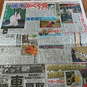 2018.1/4新聞記事 市川海老蔵 麗禾 尾上菊之介尾上松緑尾上菊五郎中村時蔵