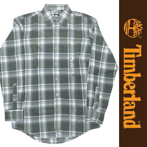 新品 Timberland L/S SHIRT ティンバーランド 長袖シャツ チェック グリーン コットン アウトドア 胸ポケット S 正規品 2