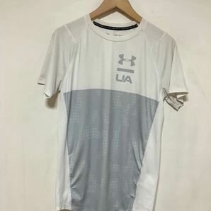 た1175 UNDER ARMOUR アンダーアーマー スポーツTシャツ 半袖Tシャツ MD ホワイト ストレッチの画像1