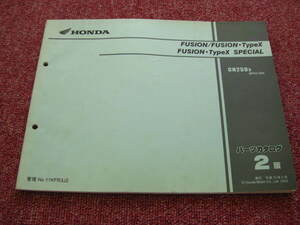 Honda Fusion Fusion Type X Список специальных деталей 2 издание MF02-200 CN250 Книга Каталога запчастей ☆