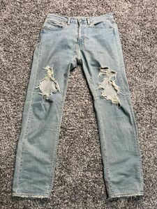 【オーダー品】Levi's　505　W34　L32　デニムパンツ　ダメージパンツ