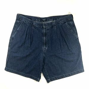 【00s】DOCKERS ドッカーズ デニムショーツ ハーフ 短パン 青/インディゴ メンズ W38/96cm ツータック ワイド リーバイス 廃盤 レア