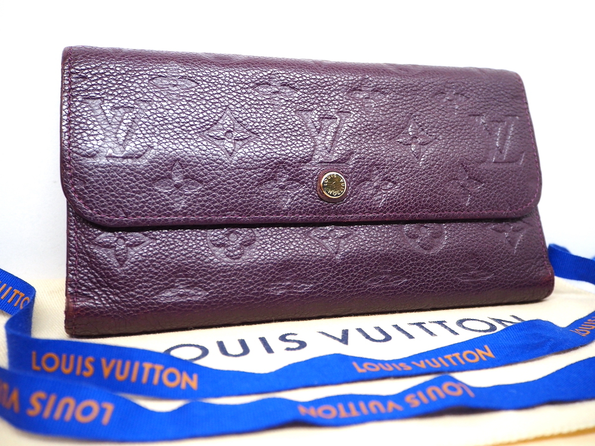 極美 正規品 ルイヴィトン モノグラム アンプラント 紫 長 財布 760 外箱-