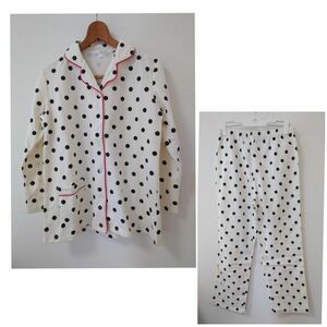  dot pattern pyjamas M white [KIY-1430]