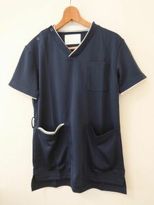  man and woman use shoulder snap-button stretch s Club S navy × white [KIY-1401]