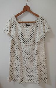  production front postpartum correspondence nursing . attaching dot pattern room wear maternity LL white [KIY-1339 ]