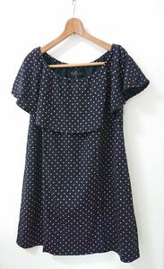  production front postpartum correspondence nursing . attaching dot pattern room wear maternity L black [KIY-1335]