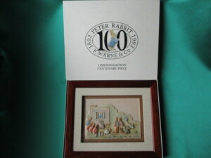  Peter Rabbit decoupage 100 anniversary 1993 year 5000 part limited goods serial number certificate original box beautiful goods 