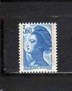 186025 フランス 1987年 普通 ドラクロアの自由の女神 3.60f 未使用NH
