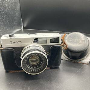 【39】Canon Canonet 初代フイルムカメラ キャノンcanon lens SE45㎜1：1.9 221156 専用カバー（破損）付き 動作未確認 ジャンク の画像1