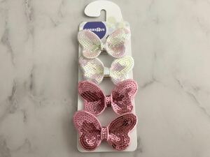  new goods imported car hair clip ribbon 4 piece set accessory baby Kids spangled Kirakira 