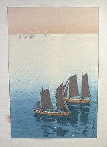 Art hand Auction ■Ryukodo■ Reproduction woodblock print Hiroshi Yoshida Seto Inland Sea Collection Shining Sea Buy now, painting, Ukiyo-e, print, famous place picture