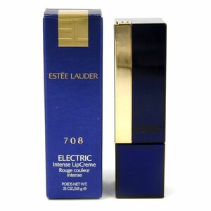 エスティローダー 口紅 エレクトリック インテンス リップクリーム 708 FIXATION 未使用 キズ有 レディース 3.8gサイズ ESTEE LAUDER