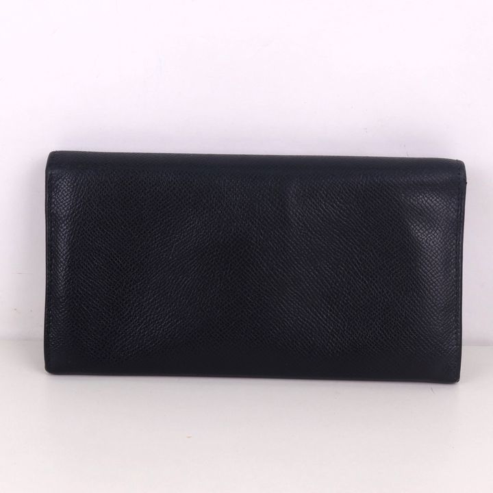 ブルガリ 長財布 レザー ロゴ シルバー金具 小銭入れあり ロング