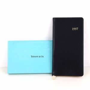 ティファニー 手帳 1997年 未使用 カーフスキン 本革レザー スケジュール帳 ブランド 文具 レディース ブラック TIFFANY&Co.