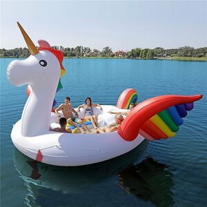  качество гарантия водный супер большой надувной Unicorn 6 человек для плавучее средство 