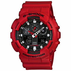 セール！★新品 カシオ正規保証付★G-SHOCK GA-100B-4AJF レッド 消防 レスキュー メンズ腕時計 20気圧防水 耐衝撃★プレゼントにも