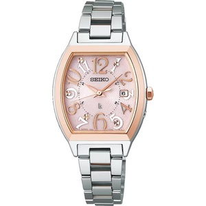  специальная цена * новый товар SEIKO стандартный с гарантией Seiko LUKIA Lucia SSVW214 солнечные радиоволны розовый цвет циферблат розовое золото нержавеющая сталь женские наручные часы 