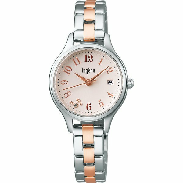 特価★SEIKO セイコー ingenu アンジェーヌ AHJK463 サファイアガラス ピンク文字盤 ステンレス ピンクゴールド色コンビ レディース腕時計