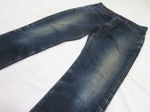  бесплатная доставка!! EDWIN Edwin 503ZZ REBEL Tight обработка The i long индиго Denim джинсы телячья кожа patch 32 W примерно 79CM сделано в Японии 