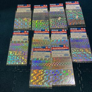 1500 start ultra rare * unopened, unused * tent gram sticker 5 kind set Mini 4WD upgrade parts series that time thing that time thing rare 