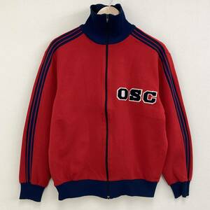 80s adidas 西ドイツタグ デサント ジャージ 赤×紺 レッド ネイビー 5サイズ アディダス トラックジャケット ブルゾン VINTAGE 3030434