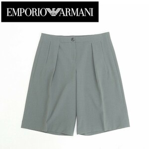 ◆EMPORIO ARMANI エンポリオ アルマーニ ストレッチ タック入り ハーフ パンツ 42