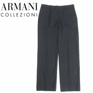 国内正規品◆ARMANI COLLEZIONI アルマーニコレツォーニ ストレッチ スラックス パンツ 黒 ブラック 40